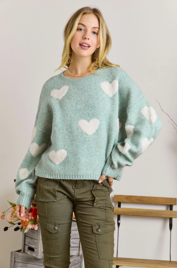 Adora Lovely Heart Sweater