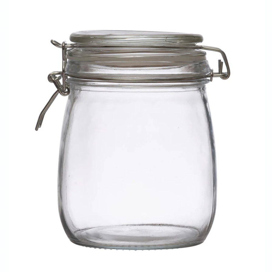 Glass Jar with Clamp Lid - 26oz