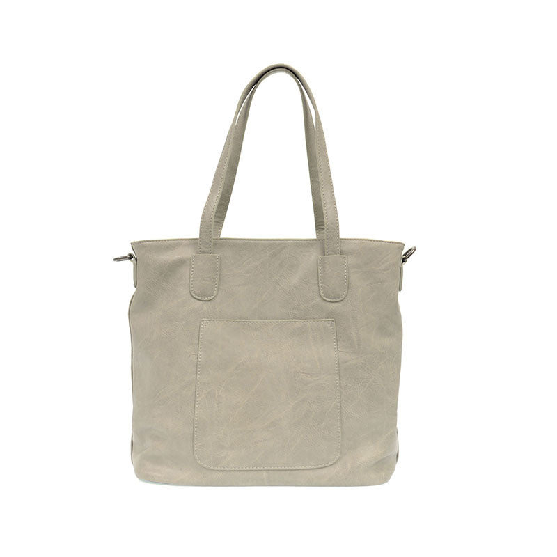 Joy Susan Terri Traveler Zip Tote Handbag Soft Grey