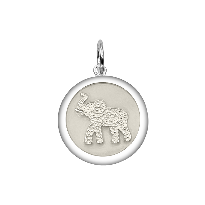 LOLA® Elephant Silver Pendant Ivory