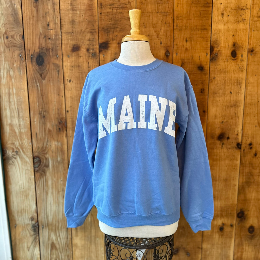 Maine Crew Sweatshirt Caribbean Blue