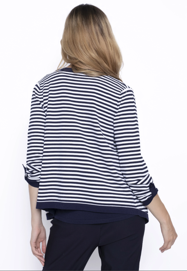 Picadilly Open-Front Stripe Jacket