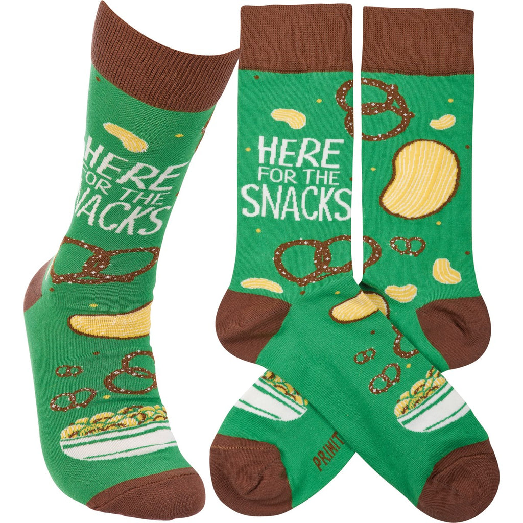 Primitives By Kathy Here For The Snacks Crew Socks