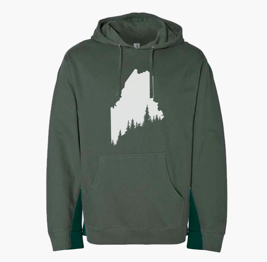 Reclaimed Maine Pine Tree Hooded Sweatshirt