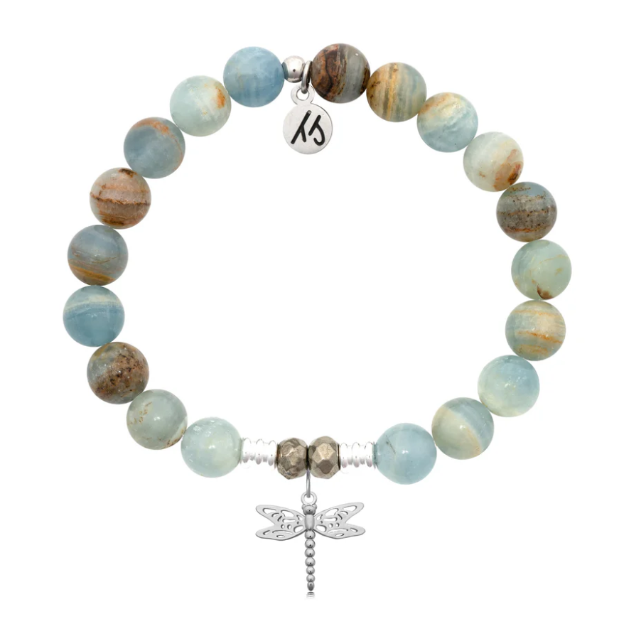 T Jazelle Dragonfly Blue Calcite
