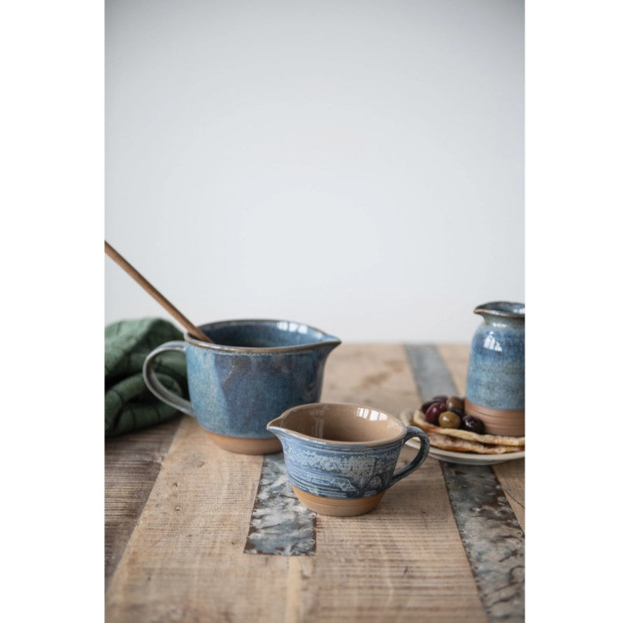 Creative Co-op Stoneware Batter Bowl With Reactive Glaze
