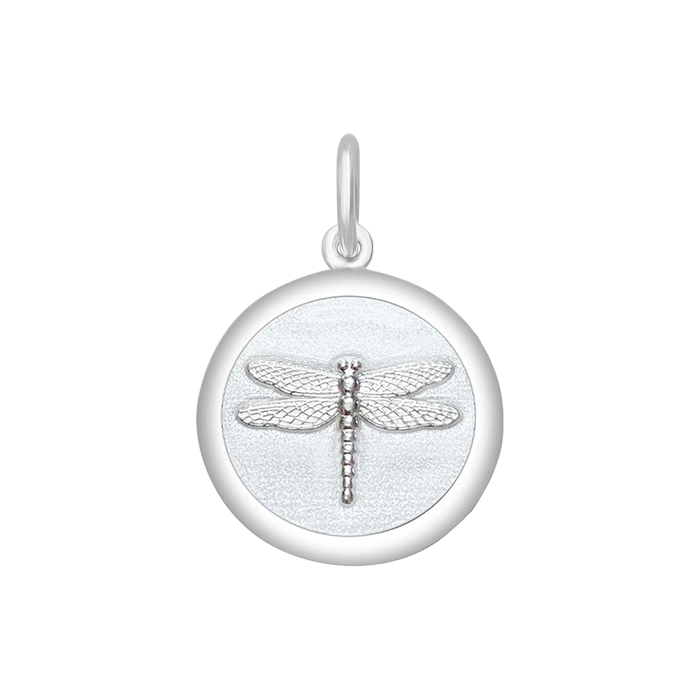 Lola Jewelry Dragonfly Pendant Alpine White