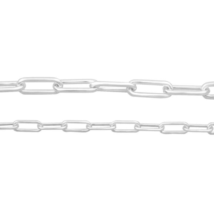Lola Jewelry Oval Sterling Silver Paper Clip Chain