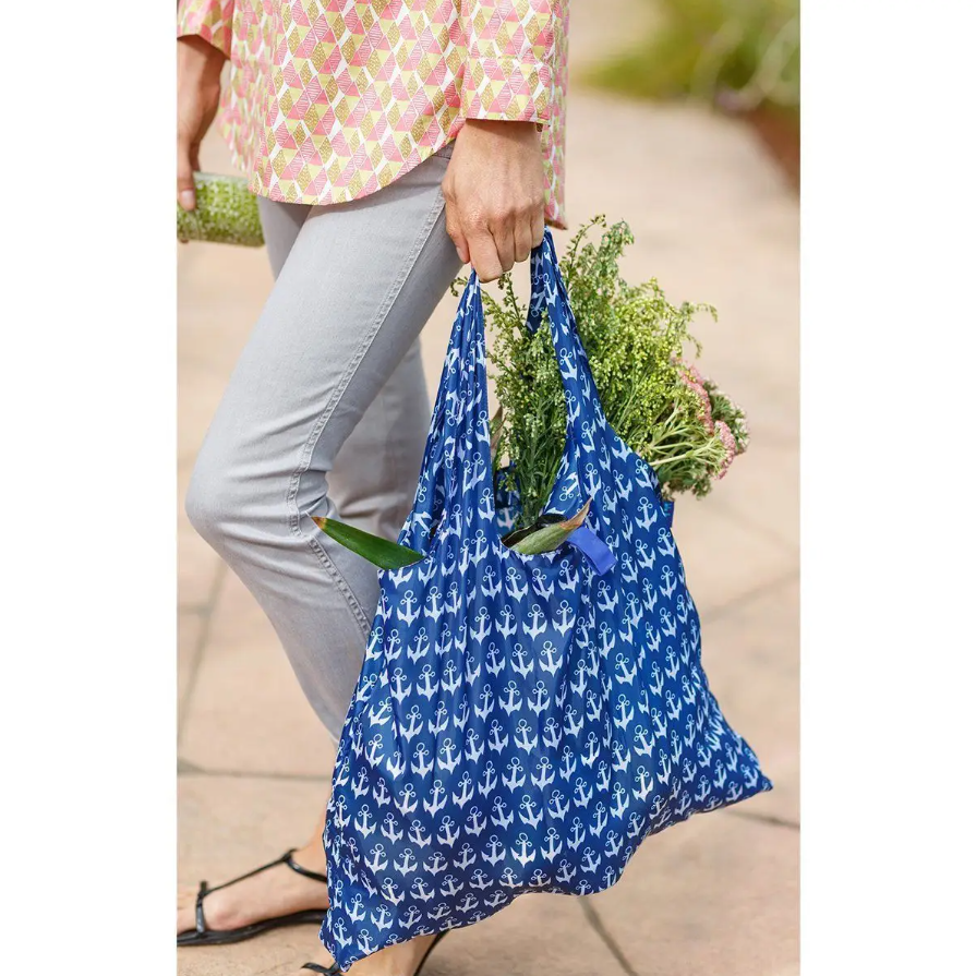 RockFlowerPaper Blu Reusable Shopping Bag Anchor Navy