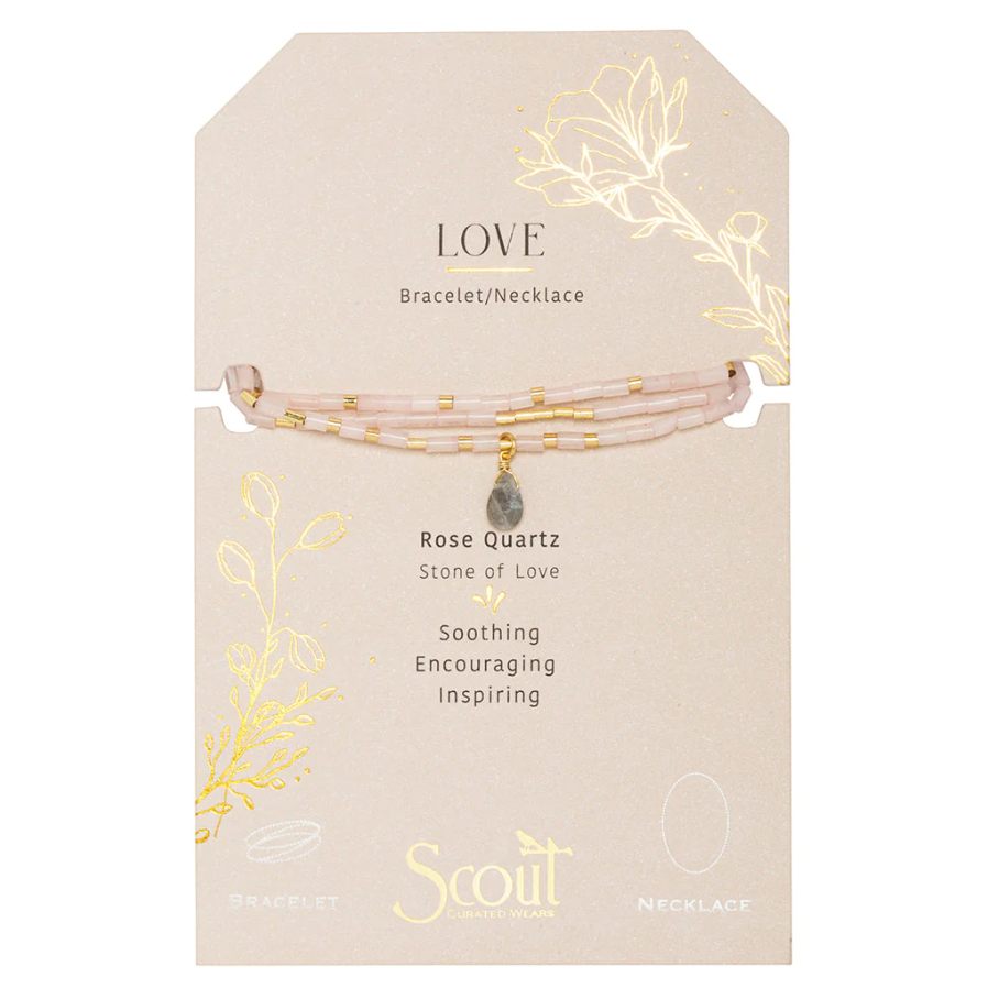 Scout Curated Wears Teardrop Stone Wrap Rose Quartz - Stone of Love