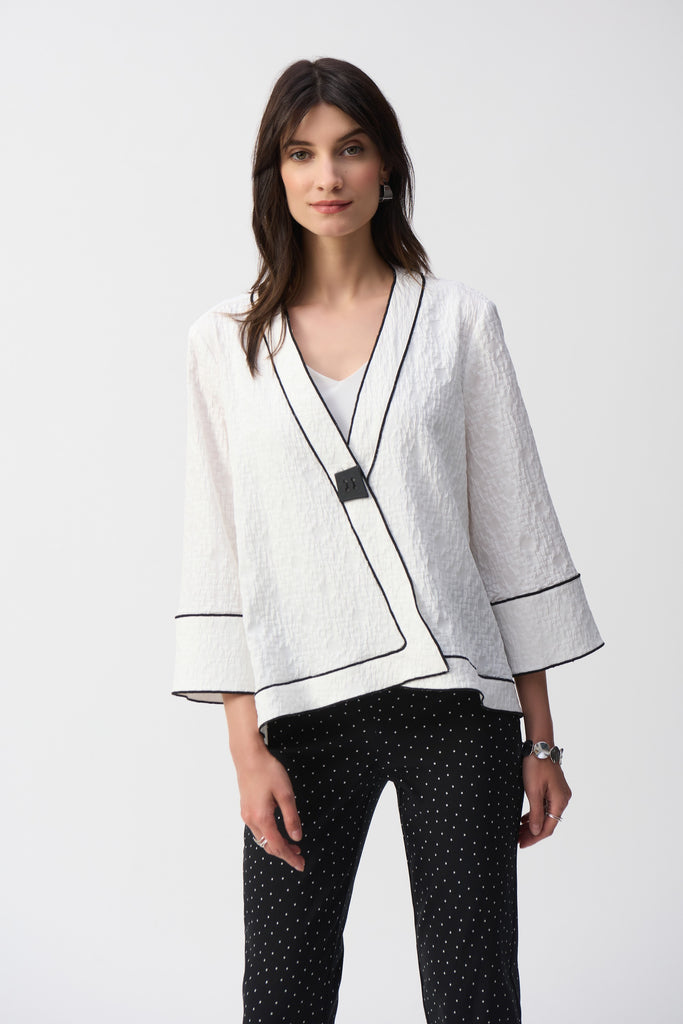 Joseph Ribkoff Jacquard Woven Swing Jacket