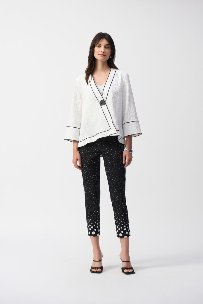 Joseph Ribkoff Jacquard Woven Swing Jacket