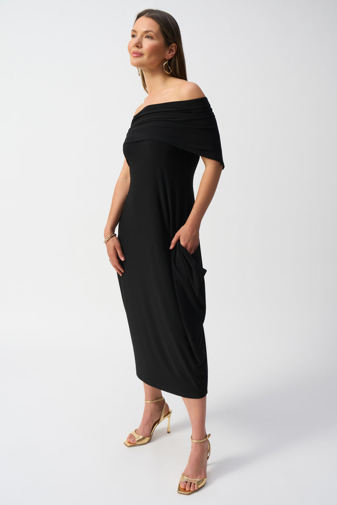 Joseph Ribkoff Silky Knit Cocoon Dress Black