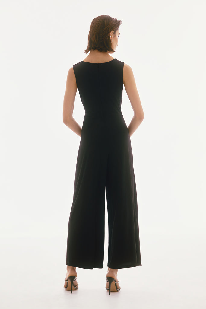 Joseph Ribkoff Silky Knit Sleeveless Culotte Jumpsuit Black