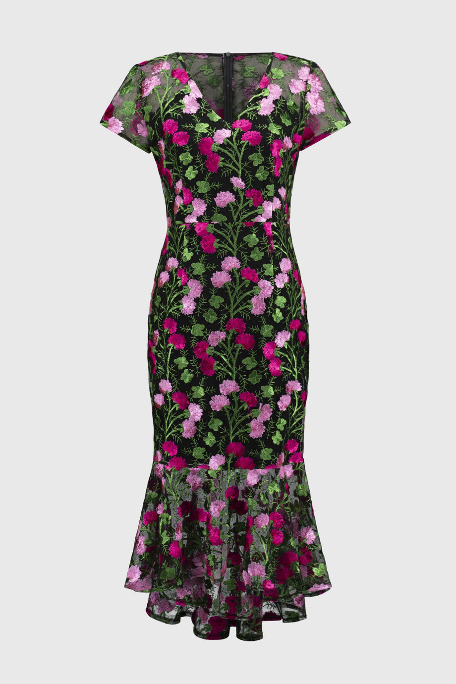 Joseph Ribkoff Novelty Floral Embroidered Flounce Dress Daisy Trading Co. Joseph Ribkoff Novelty Floral Embroidered Flounce Dress Daisy Trading Co.