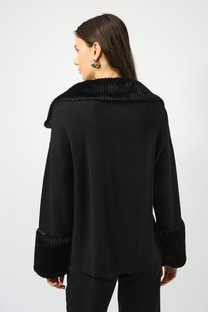 Back detail of the Joseph Ribkoff coat showing clean knit finish