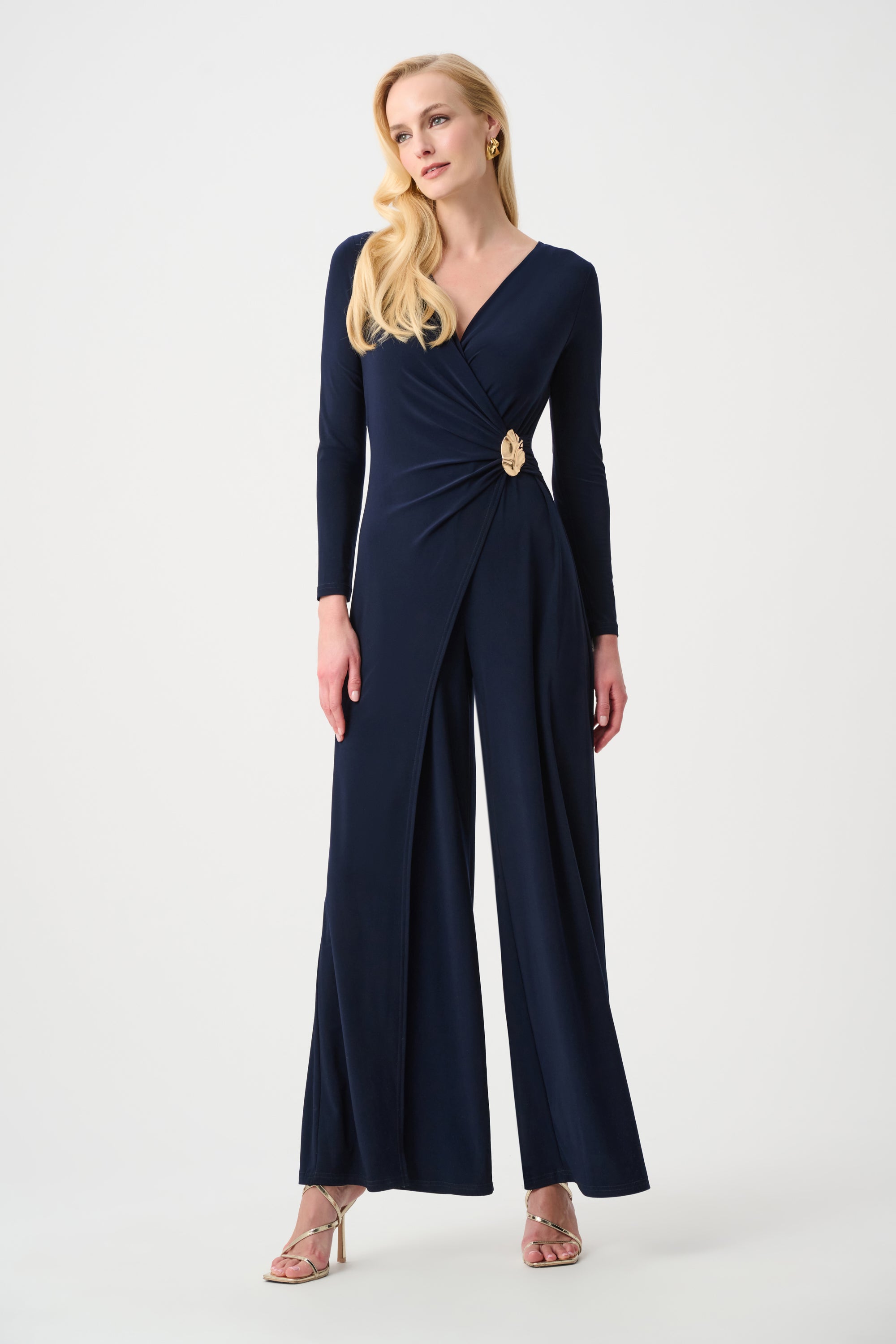 Joseph Ribkoff Silky Knit Wide Leg Jumpsuit – Daisy Trading Co.