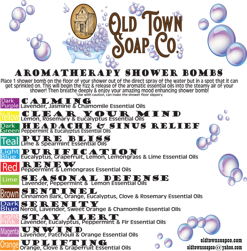 Old Town Soap Co. Single Shower Bombs - Headache & Sinus / White
