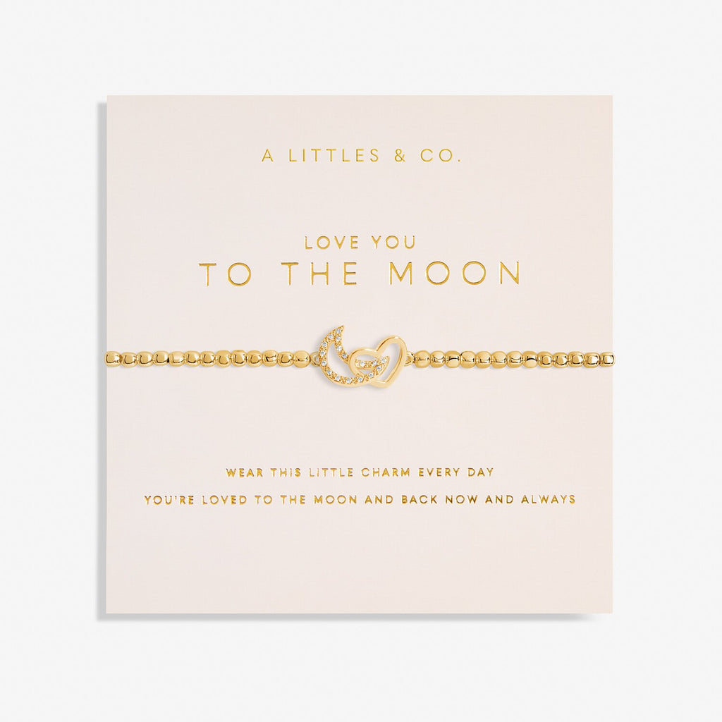 A Littles & Co Gold Forever Yours 'Love You To The Moon' Bracelet