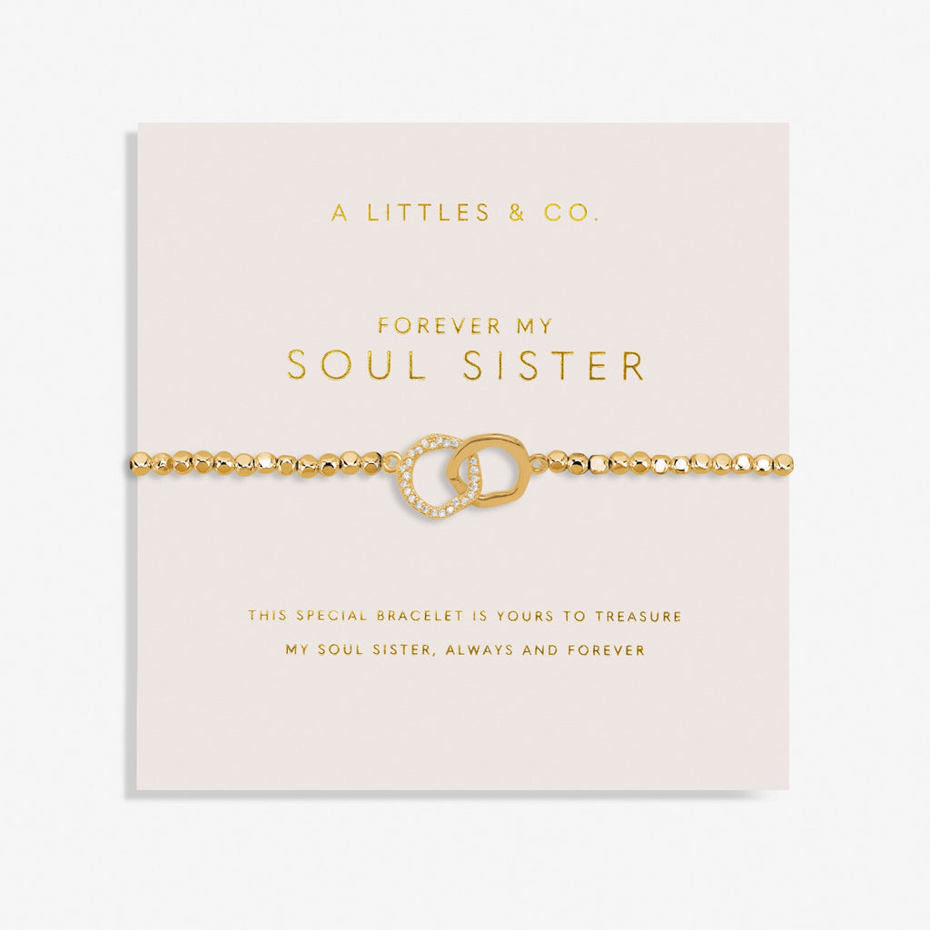 A Littles & Co Gold Forever Yours 'Forever My Soul Sister' Bracelet