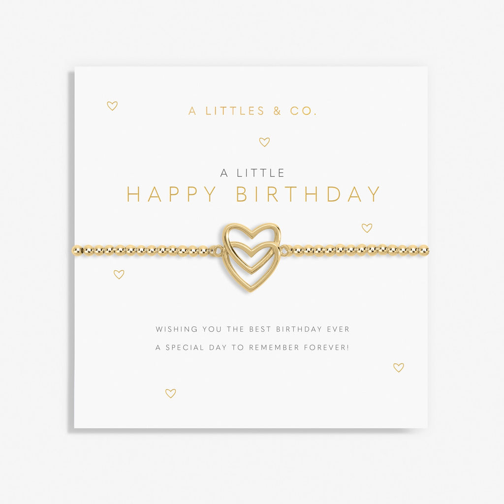 A Littles & Co Gold A Little 'Happy Birthday' Bracelet