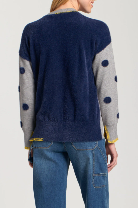 APNY playful polka dot crew neck sweater from Daisy Jane’s
