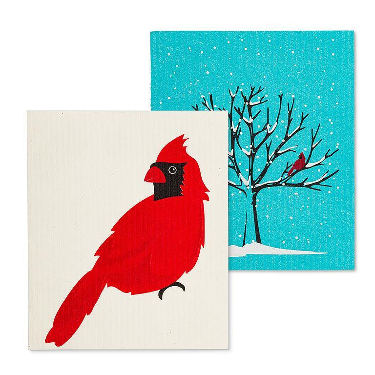 Abbott Cardinals and Tree Dishcloth Set