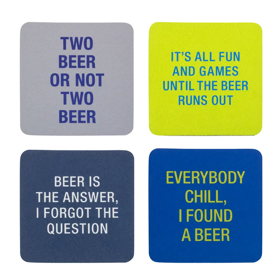 About Face Designs Beer Coasters