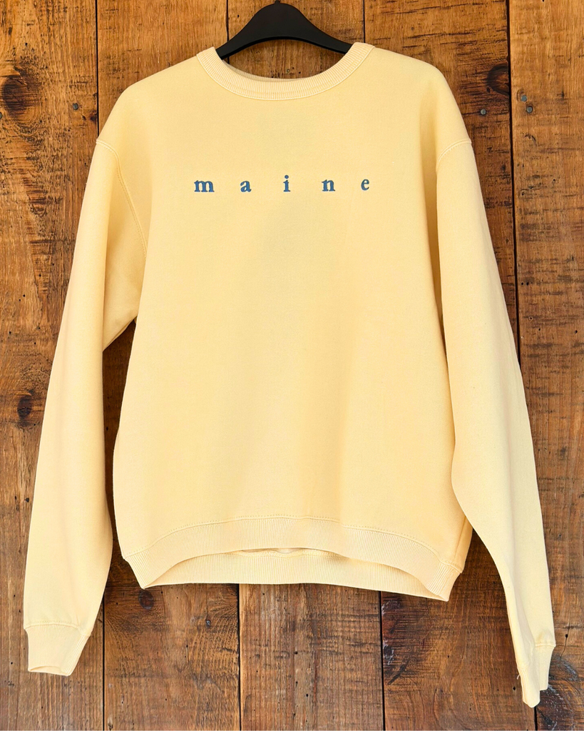 Oversized Maine garment dyed crewneck sweatshirt in soft cotton blend