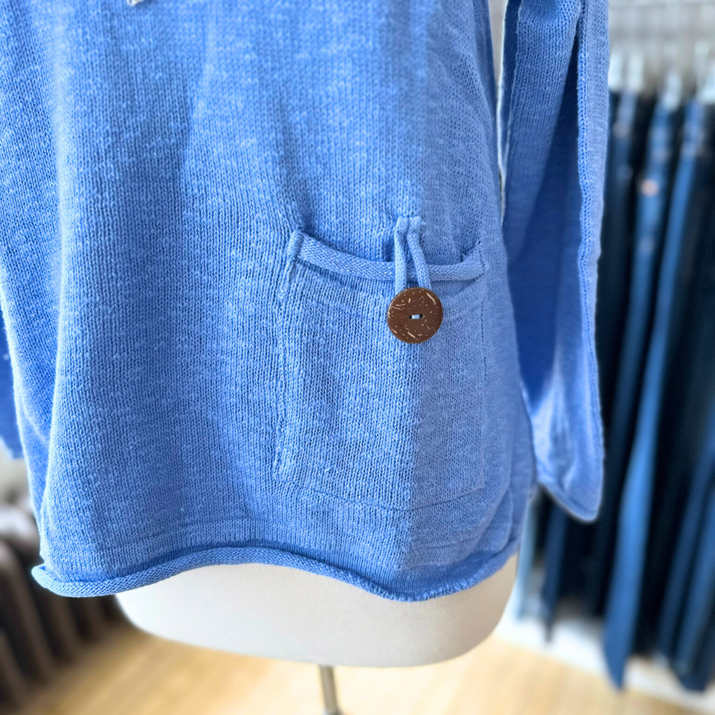 Avalin Rolled Neck Pocket Sweater Periwinkle