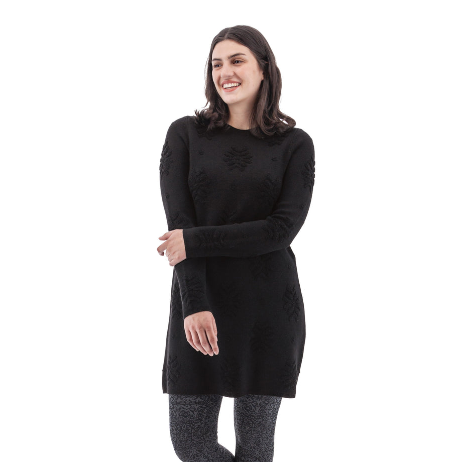 black christmas sweater dress Aventura - Holly-days Jacquard Size:22EU / 6US White Dresses with Blue 5th birthday dress Women Black Long Christmas