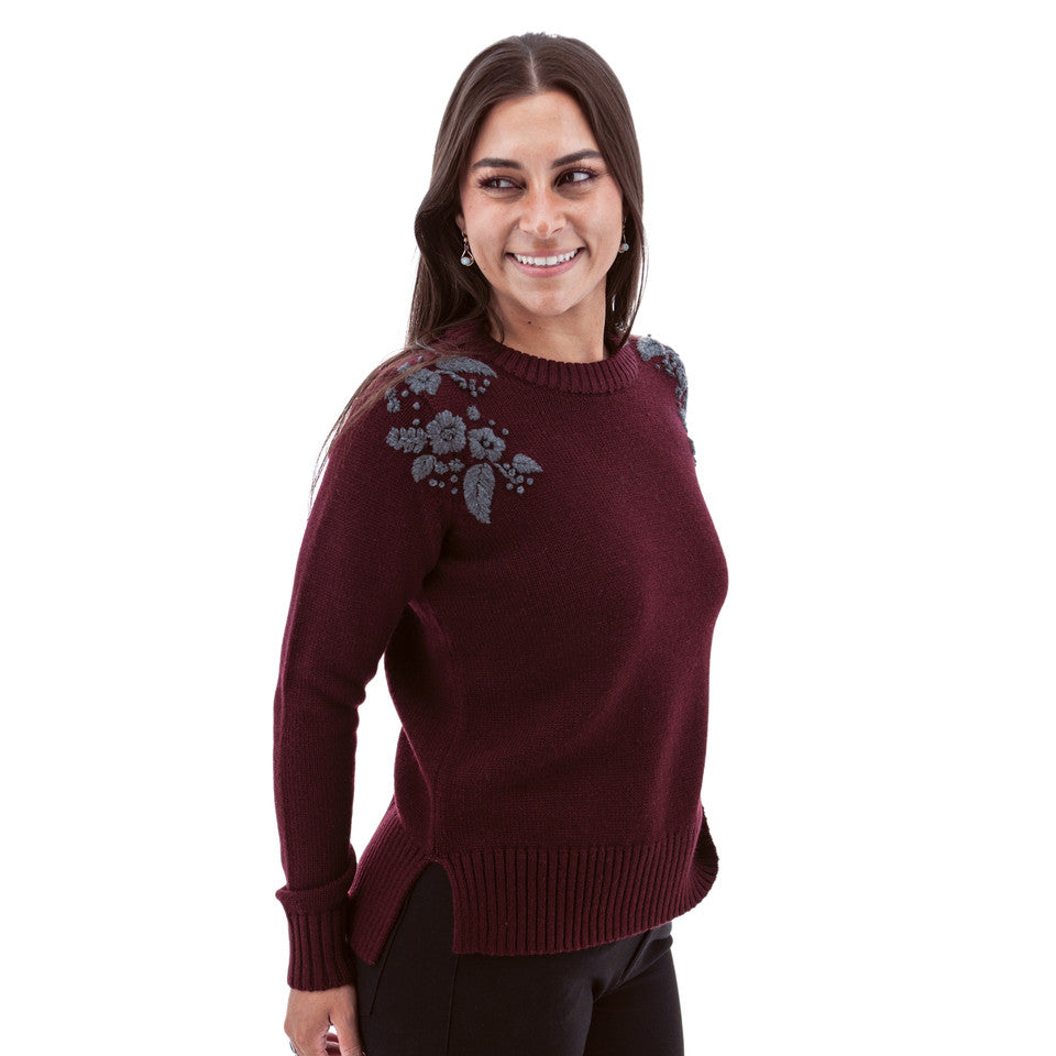 Aventura Lindley Embroidered Sweater