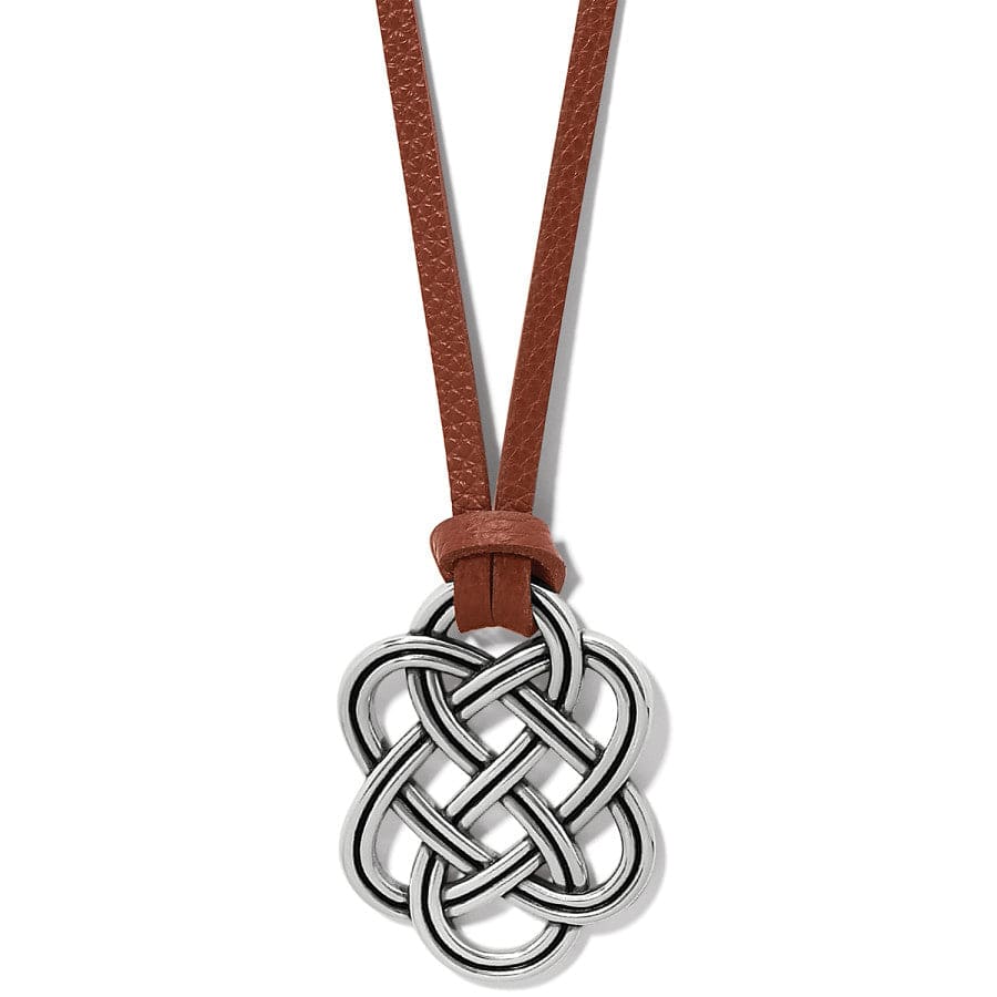 Brighton Interlok Trellis Leather Necklace