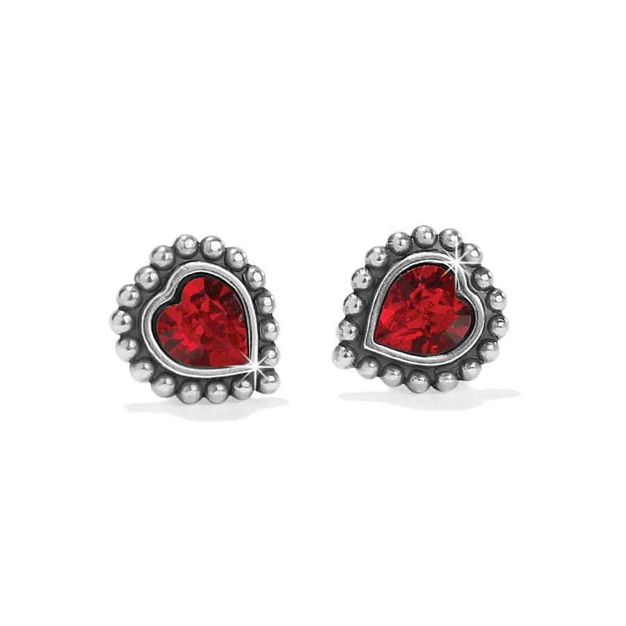 Brighton Shimmer Heart Mini Post Earrings - Red