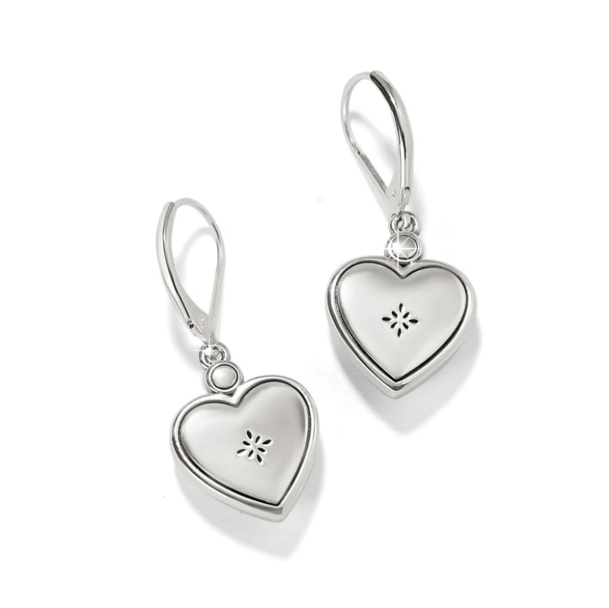 Brighton Mosaic Heart Two Tone Leverback Earrings