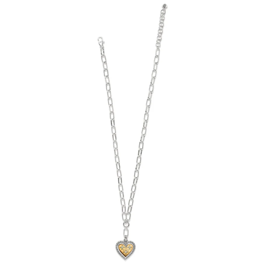 Brighton Mosaic Heart Two Tone Necklace