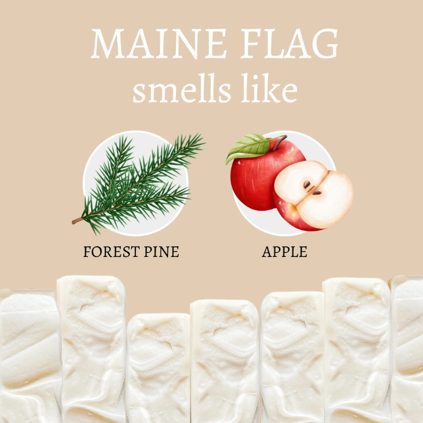 Center Street Soap Co. Homemade Soap  - 4oz Maine Flag