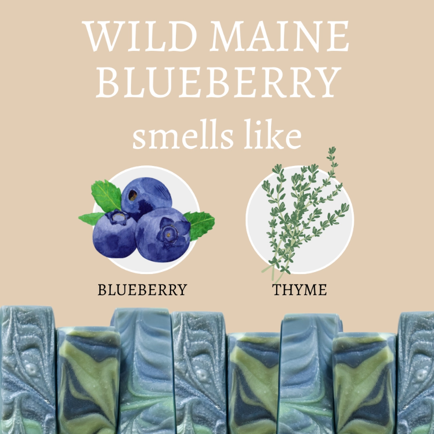 Center Street Soap Co. Homemade Soap  - 4oz Wild Maine Blueberry