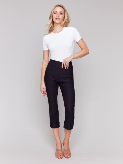 Charlie B Pull-On Capri Pants Navy