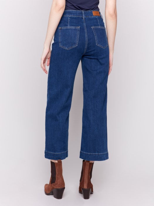 Charlie B Patch Pocket Flare Jeans