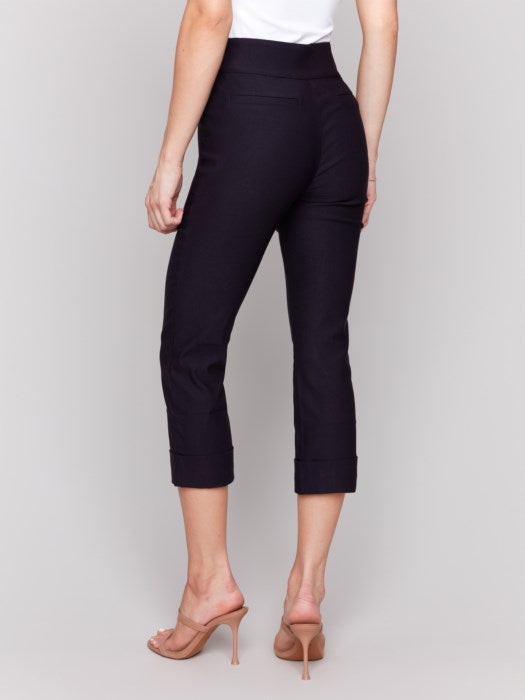 Charlie B Pull-On Capri Pants Navy