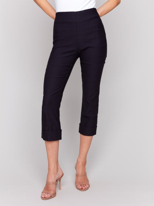 Charlie B Pull-On Capri Pants Navy