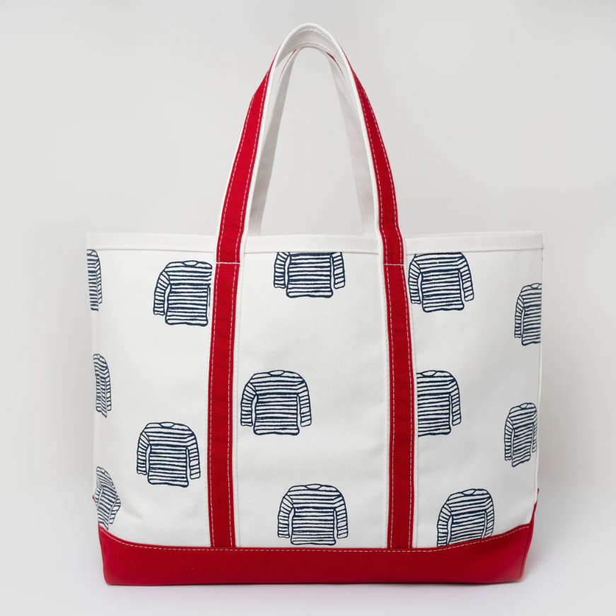 Crab & Cleek Tote Bag Stripe Shirt
