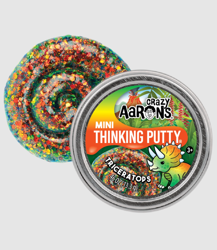 Crazy Aarons Mini Tin Thinking Putty® Triceratops 