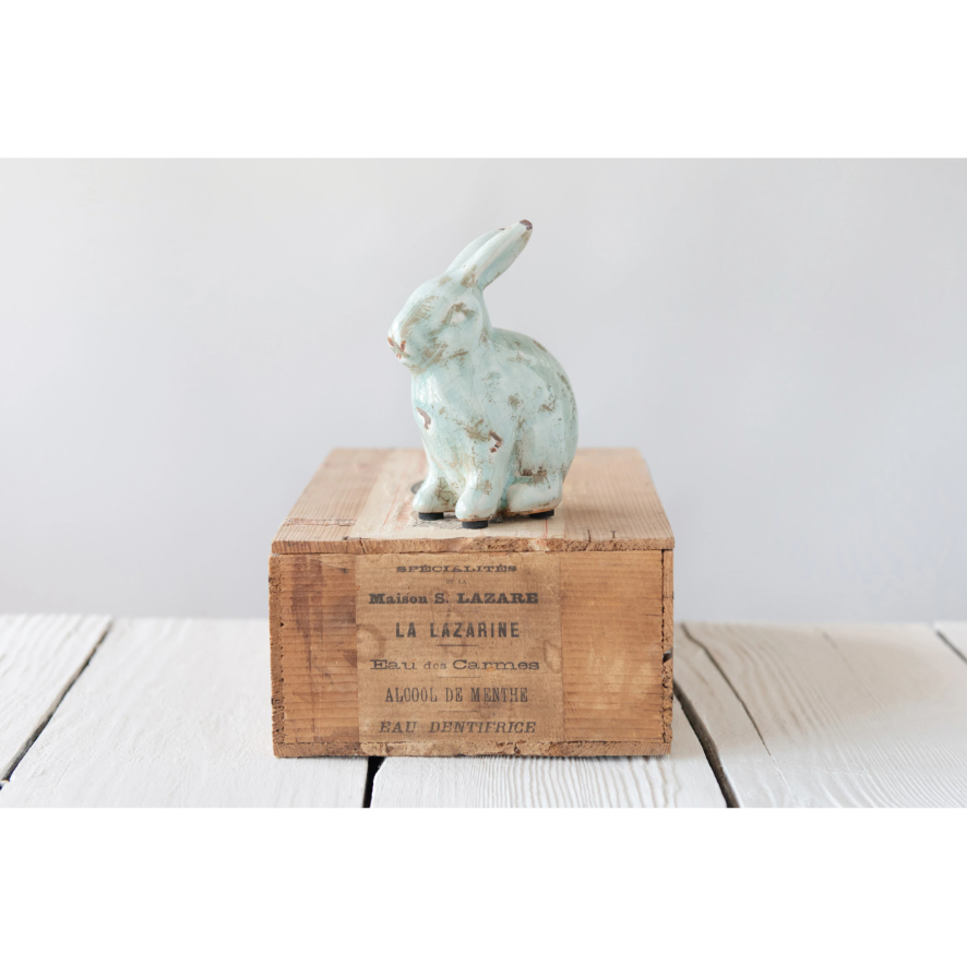 Creative Co-Op Distressed Terracotta Rabbit
