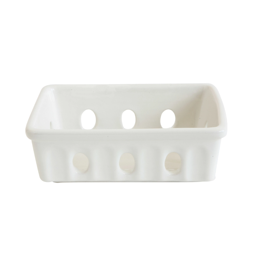 Creative Co-Op Stoneware Soap Dish/Berry Bowl