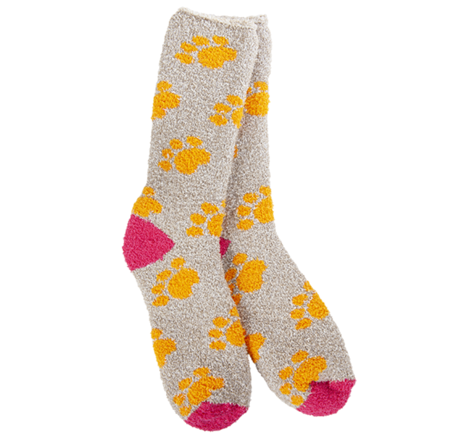 Worlds Softest Socks - Fuzzy Cozy Crew Bobo Paw