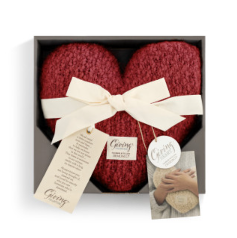 Demdaco Giving Heart Weighted Pillow Red