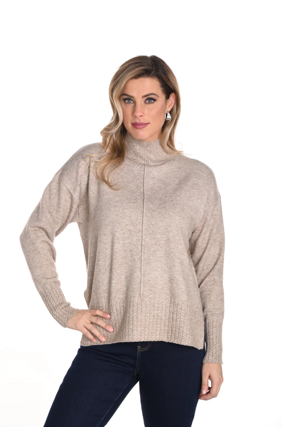 Frank Lyman Drop Shoulder Sweater Taupe