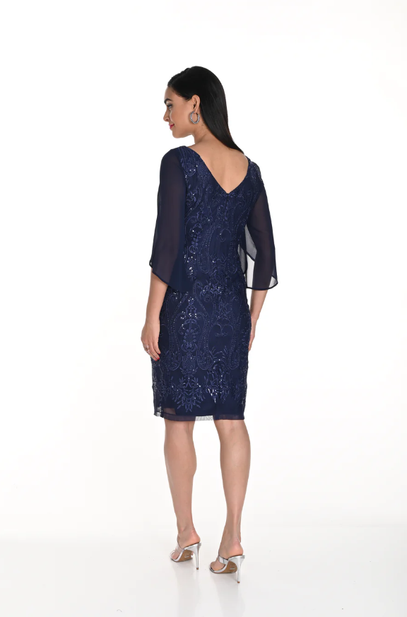 Frank Lyman V-Neck Sequence Dress